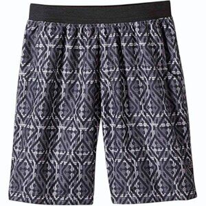 Prana‎ Mojo Performance Athletic Shorts Mens XL Quick Dry Mixology Gravel Gray